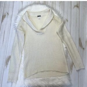 J Crew Wool Mohair Blend Sweater Shawl Collar